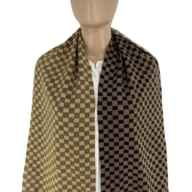Gucci Light Brown 100% Soft Wool Scarf Brand New! For Sale - Image 6 of 12