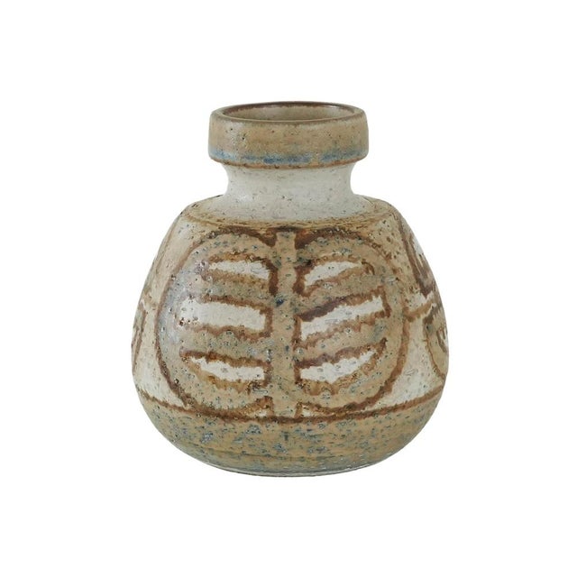 Brown Vintage Danish Ceramic Vase from Søholm, 1960s For Sale - Image 8 of 8