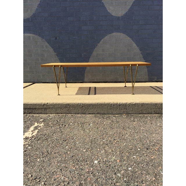 Mid-Century Modern Slat Bench Attributed to Hugh Acton, Circa 1960 For Sale In Denver - Image 6 of 10