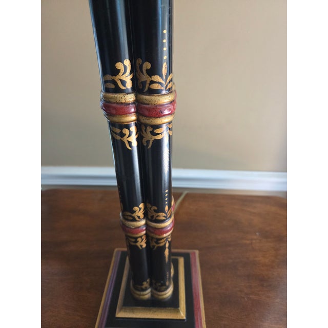 Chinoiserie Hollywood Regency Faux Bamboo by Oriental Accents Lamp For Sale - Image 3 of 16
