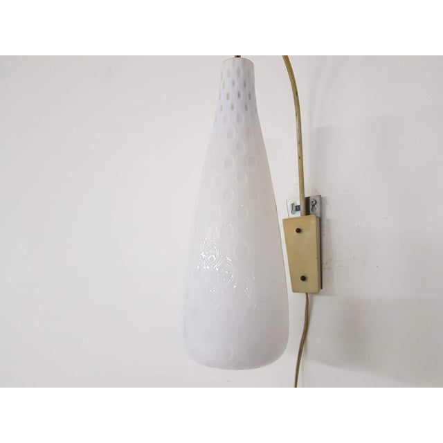 Vintage Glass Wall Light For Sale - Image 4 of 8