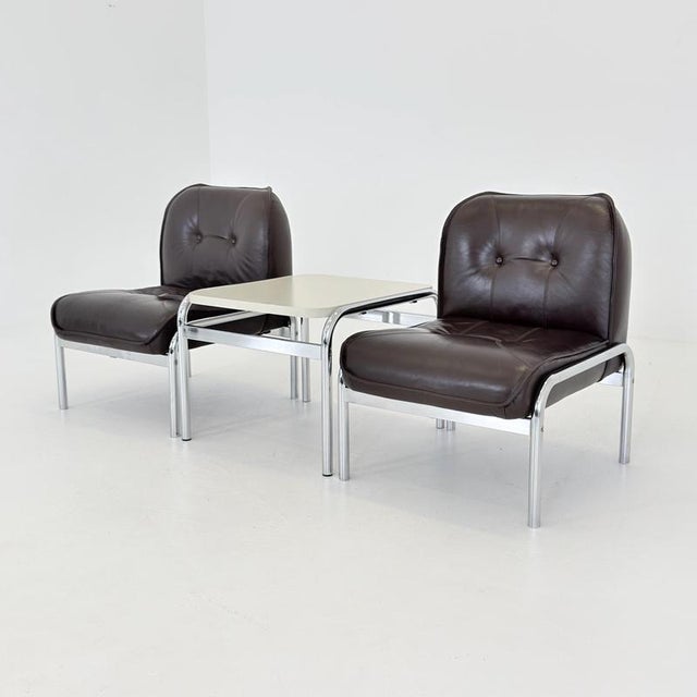 1 of 3 Mid-Century Girsberger Eurochair White Coffee Table, Swiss 1980s For Sale - Image 15 of 18