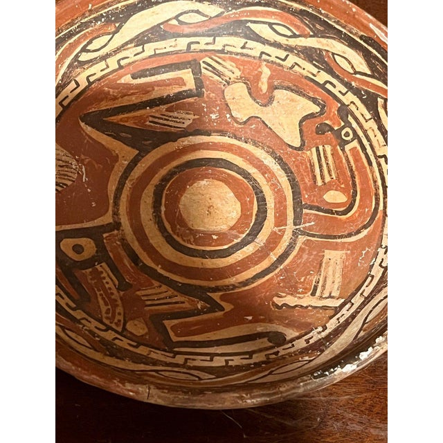 An impressive pre-Columbian Gran Nicoya (Papagayo style, ca. A.D. 800–1350) polychrome terracotta bowl featuring intricate...