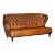 Hand Dyed Brown Leather Chesterfield Sofa For Sale