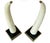 Pair of Tessellated Marble Faux Tusks on Brass and Faux Marble Bases For Sale In Tampa - Image 6 of 12