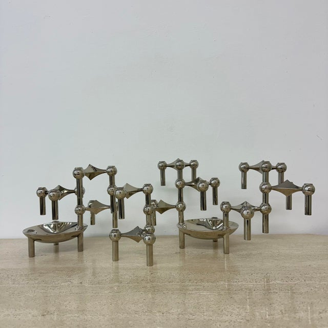 Candleholders by Fritz Nagel & Ceasar Stoffi for BMF, 1960s, Set of 13 For Sale - Image 16 of 18