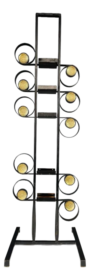 Brutalist Metal Plant Stand, Czechoslovakia, 1970s