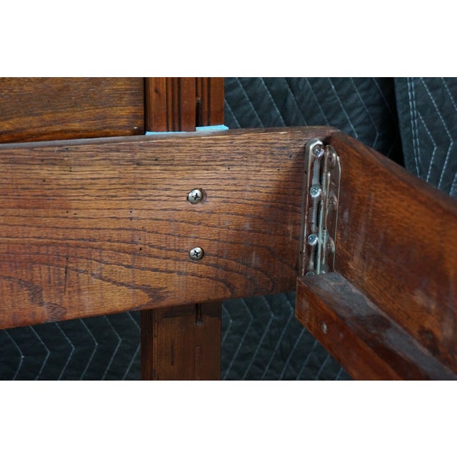 Antique 19th Century Victorian Eastlake Carved Oak Queen Size Bed Frame For Sale - Image 9 of 18