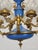 Antique Regency Regal Royal Blue Empire Cherubs Holding Torches Brass Chandelier For Sale In South Bend - Image 6 of 12