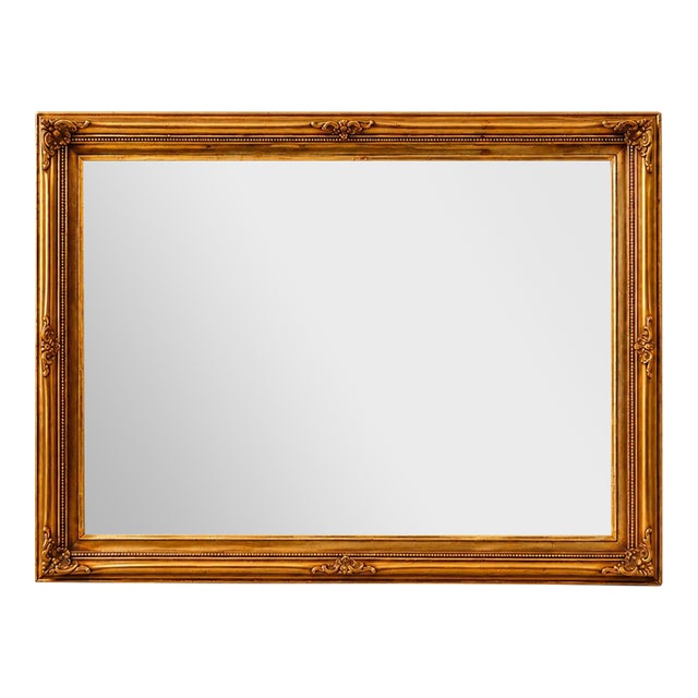 Vintage Gold-Gilded Wall Mirror For Sale