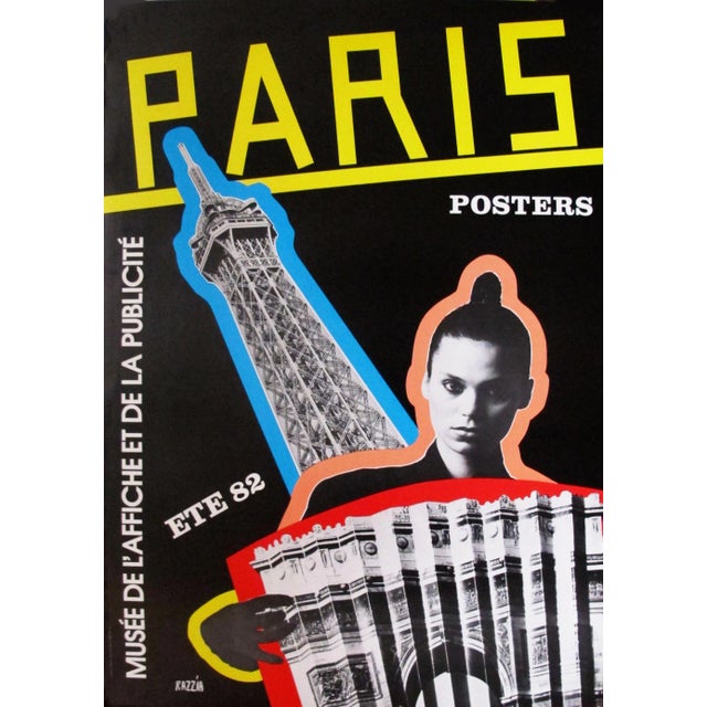 1982 Razzia French "Paris Posters" Exhibition Poster For Sale