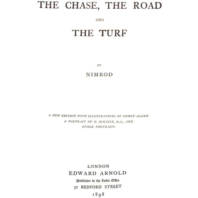 Traditional "The Chase, the Road, and the Turf" 1898 Nimrod- Set of 2 For Sale - Image 3 of 13
