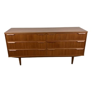 Vintage Danish Teak Sideboard with Drawers and Doors, 1950s For Sale