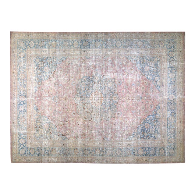 Vintage Turkish Antolian Hand Knotted Wool Rug, 11'3x15'4 For Sale