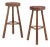 A Pair of French Brutalist Style Gouge-Carved Bar Stools, Circa 1960. For Sale