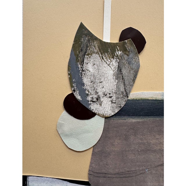 Paper "Vessel 5" Original Mixed-Media Framed Collage on Paper by Zac Woodiel For Sale - Image 7 of 11