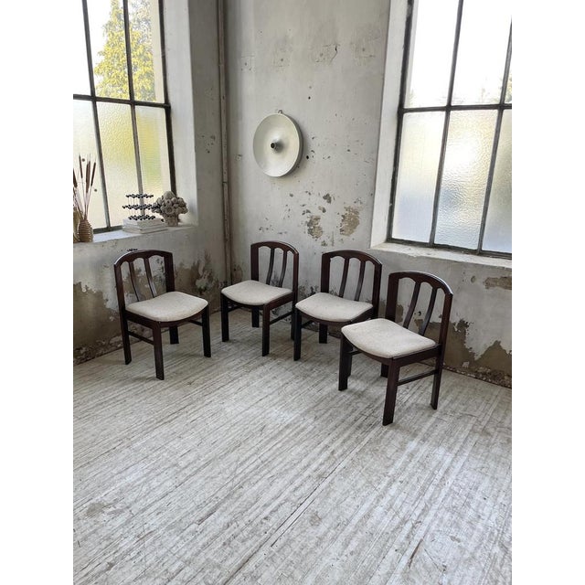 Modern Vintage Scandinavian Mahogany Chairs, 1970s, Set of 4 For Sale - Image 3 of 18