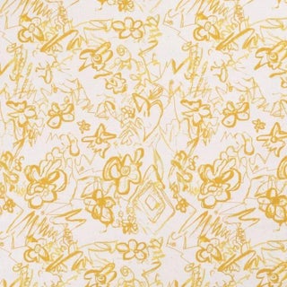 Louisa Print on Cotton/Linen Blend Fabric For Sale