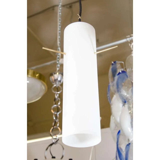 Italian 1950s Modern Pendant Light Attributed to Stilnovo For Sale In New York - Image 6 of 7
