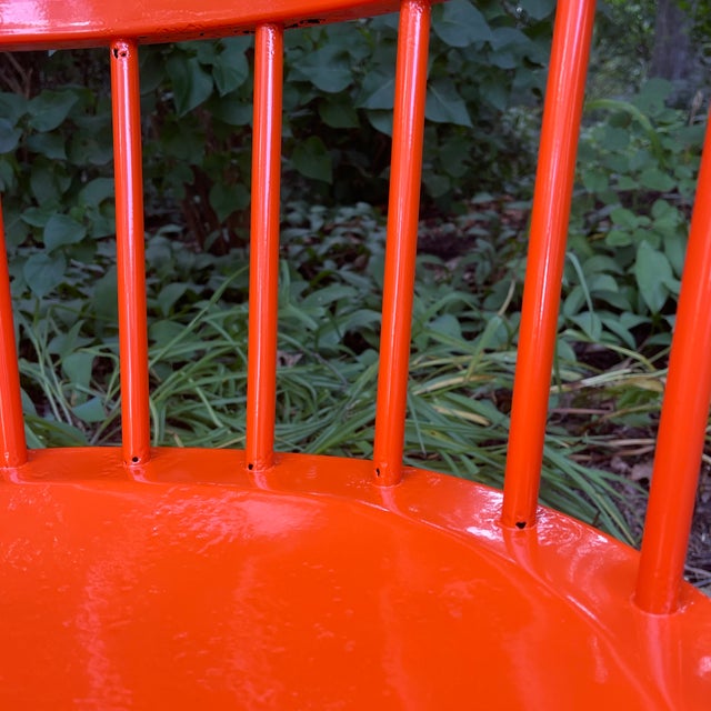 Metal 1980s Pair of Metal Windsor Bowback Arm Chairs For Sale - Image 7 of 12