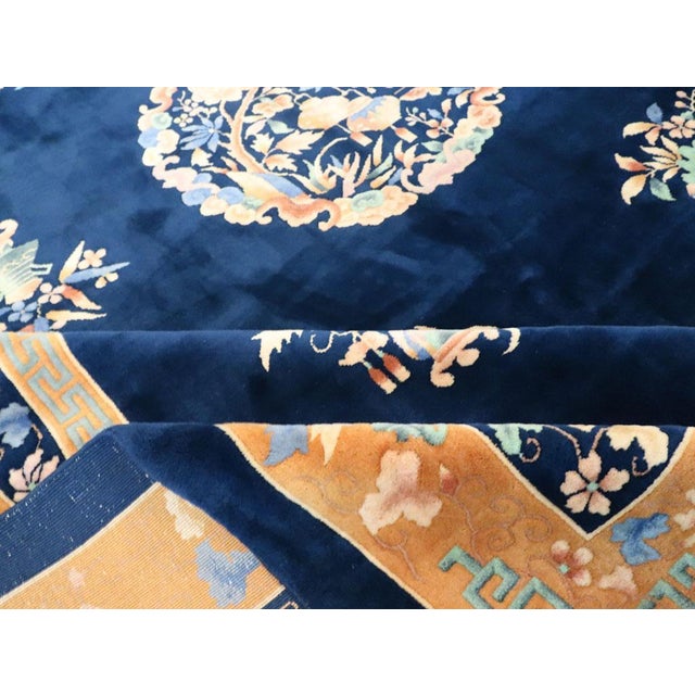 Galerie Shabab Collection Mid-20th Century Handmade Chinese Art Deco Room Size Carpet For Sale - Image 9 of 10