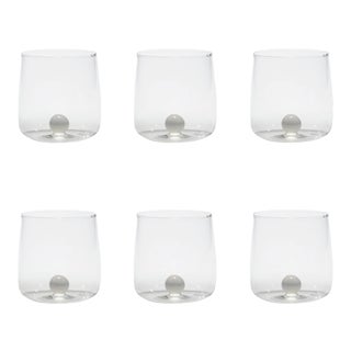 Bilia Tumbler in White - Set of 6 For Sale