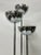 Chromed steel structure, three independent lamps with large socket. I have official proof of authenticity such as vintage...