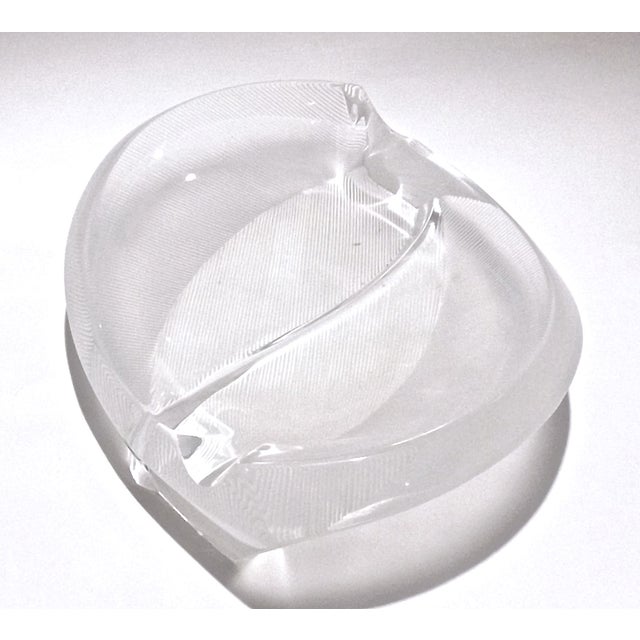 Mid-Century Modern Abstract Lalique Crystal Dish For Sale - Image 3 of 6