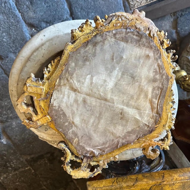 A Baroque Style Gilded Wood Box Frame Displaying a White Porcelain Christ For Sale - Image 11 of 17