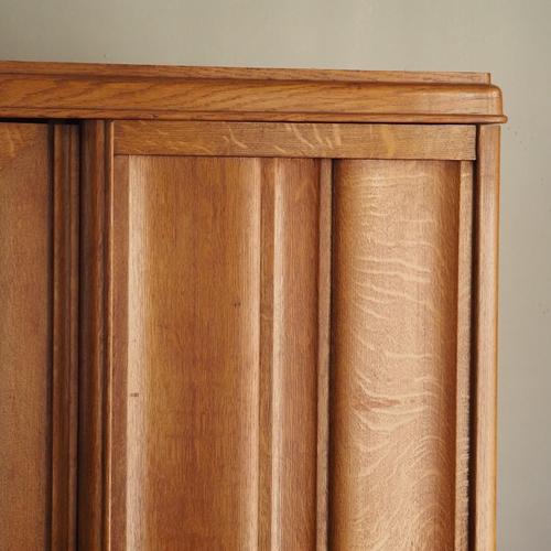 Vintage Art Deco Three-Door Wardrobe with Mirrored Door, 1930s For Sale - Image 3 of 18