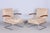 Czech Bauhaus Armchairs and Stool in Beech and Chrome in Steel, 1920s, Set of 3 For Sale - Image 12 of 12