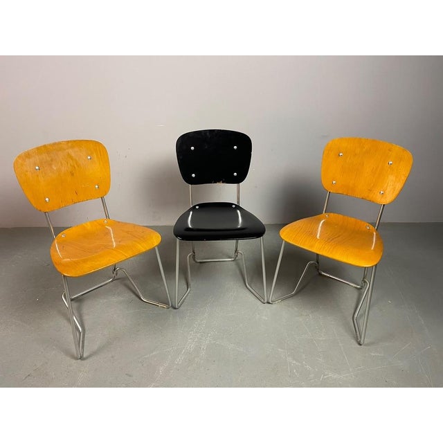 1950s Folding Dining Chairs by Armin Wirth for Aluflex, Switzerland, 1951, Set of 3 For Sale - Image 5 of 7