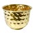 Mid-Century Boho Chic Hollywood Regency Arts & Crafts Medium Textured Round Brass Planter For Sale