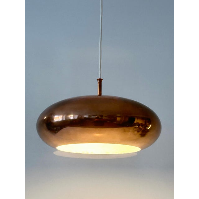 Metal Mid-Century Copper Pendant Lamp from Falkenbergs Belysning, Sweden, 1960s For Sale - Image 7 of 18