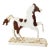 Vintage Folk Art Cast Iron Pinto Horse Sculpture Objet De Art For Sale