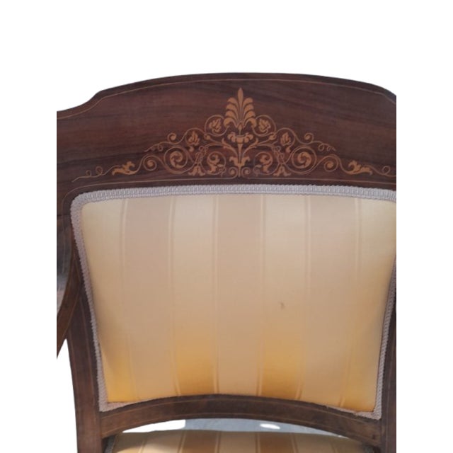 Wood Antique Charles X Style Armchairs, 1850, Set of 4 For Sale - Image 7 of 10