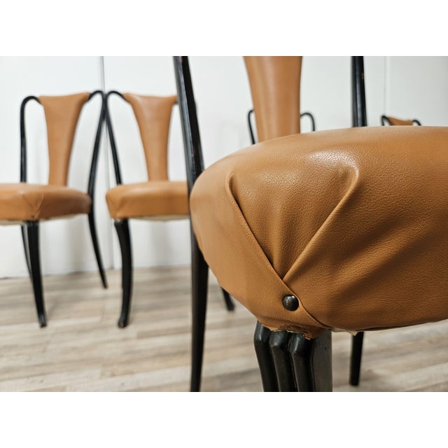 Vintage Italian Chairs attributed to Vittorio Dassi for Dassi Mobili Moderni, 1950, Set of 6 For Sale - Image 11 of 18