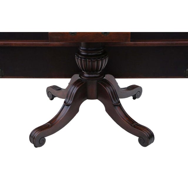Brown Large Antique Cuban Mahogany Dining Table by James Mein, 1800s For Sale - Image 8 of 14