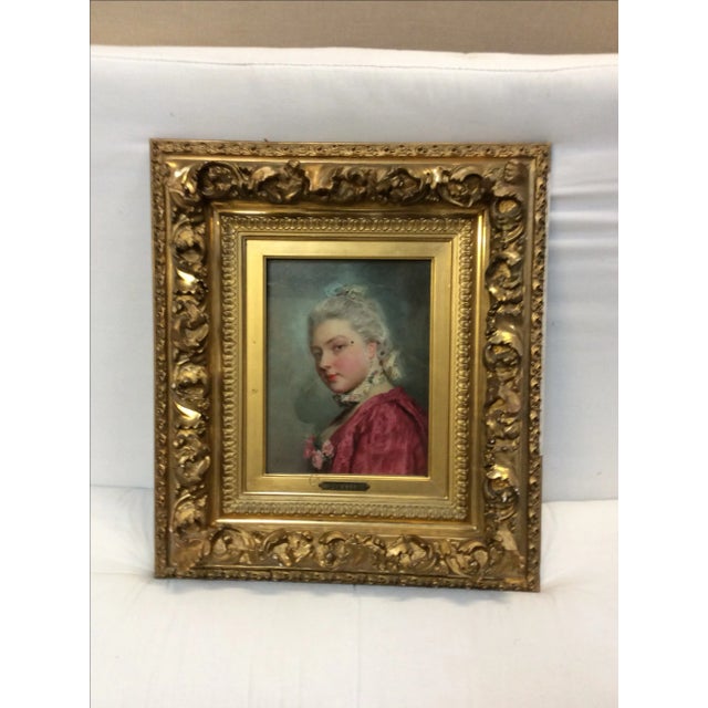 Portraiture Late 19th Century Gustave Jean Jacquet Portrait of a Lady For Sale - Image 3 of 9