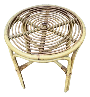 Vintage Franco Albini Style Safari Bamboo and Split Reed Patio Table