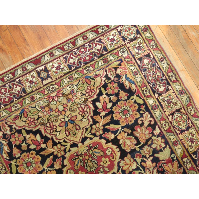 Late 19th Century Zabihi Collection Lavar Kerman Collectible Caliber 19th century Rug For Sale - Image 5 of 6