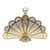 Vintage Folding Brass Peacock Fan Fireplace Screen For Sale