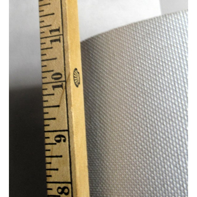 Vintage Brushed Nickel Table Lamp With Shade For Sale In New Orleans - Image 6 of 11