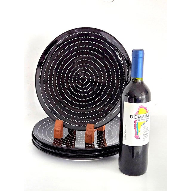 Vintage Syntes Konst Ceramic Dinner Plates From Ikea, Set of 4 For Sale - Image 9 of 16