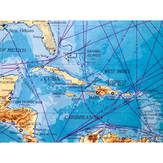 Vintage Army Map Service Map of North America 1954 – Rare 1101 Series Edition 6 – 55"x 40" Large Wall Map Decor For Sale In Miami - Image 6 of 10