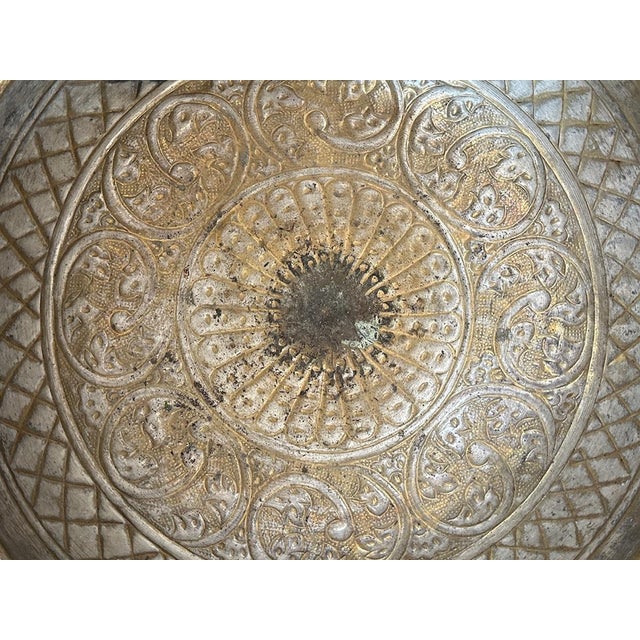 Italian 18th Century Hammered Brass Bowl For Sale - Image 3 of 5