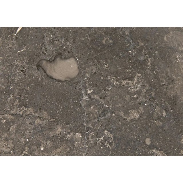 The Barnes Side Table is constructed of solid marble in a Postmodern inspired step design. "Stairs" in cream tone marble...