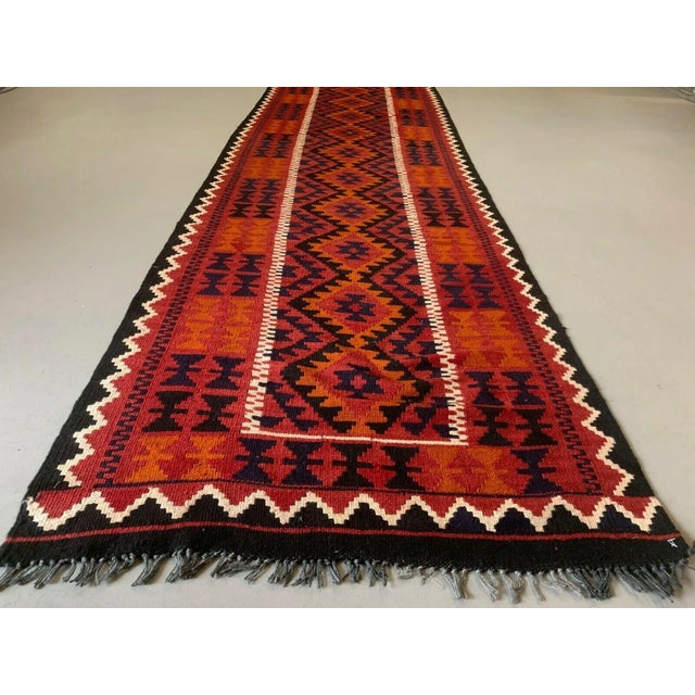 Vintage Afghan Narrow Kilim Runner 384x94 cm For Sale - Image 10 of 10