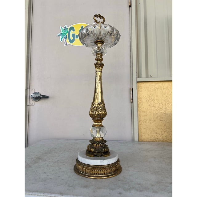 Mid 20th Century Hollywood Regency Gilt Style. Floor Ashtray Stand For Sale - Image 4 of 6