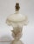 Art Nouveau 1950s Large Alabaster Leaf Urn Table Lamp, Lit From Within For Sale - Image 3 of 11